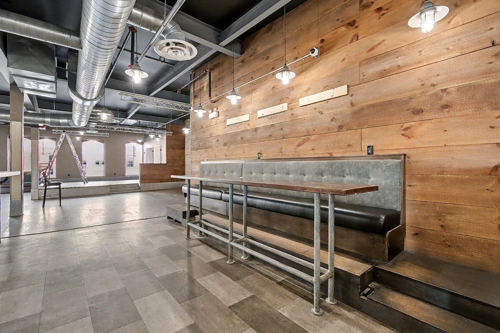 Booth seating at The Loft Stratford